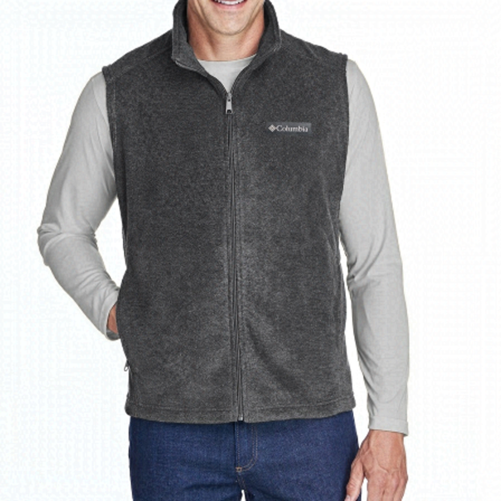 Columbia Mens Fleece Grey Mountain Vest Size XL